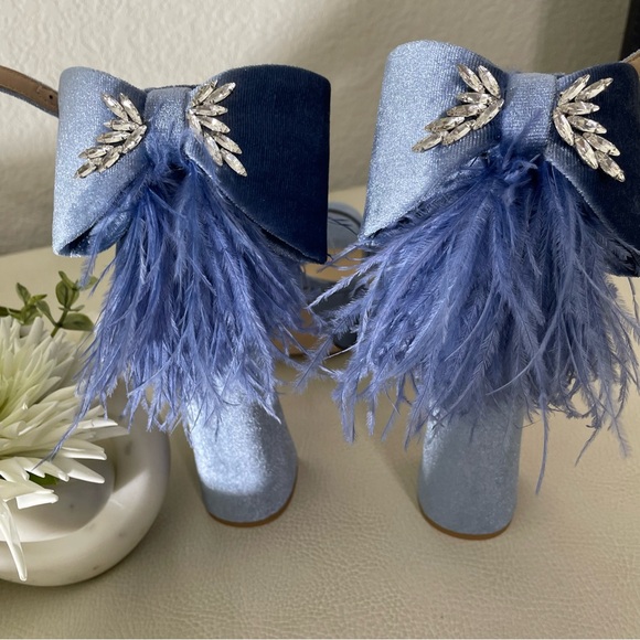 ANTONIO MELANI Janie Velvet Platform Dress Sandals - Picture 11 of 13